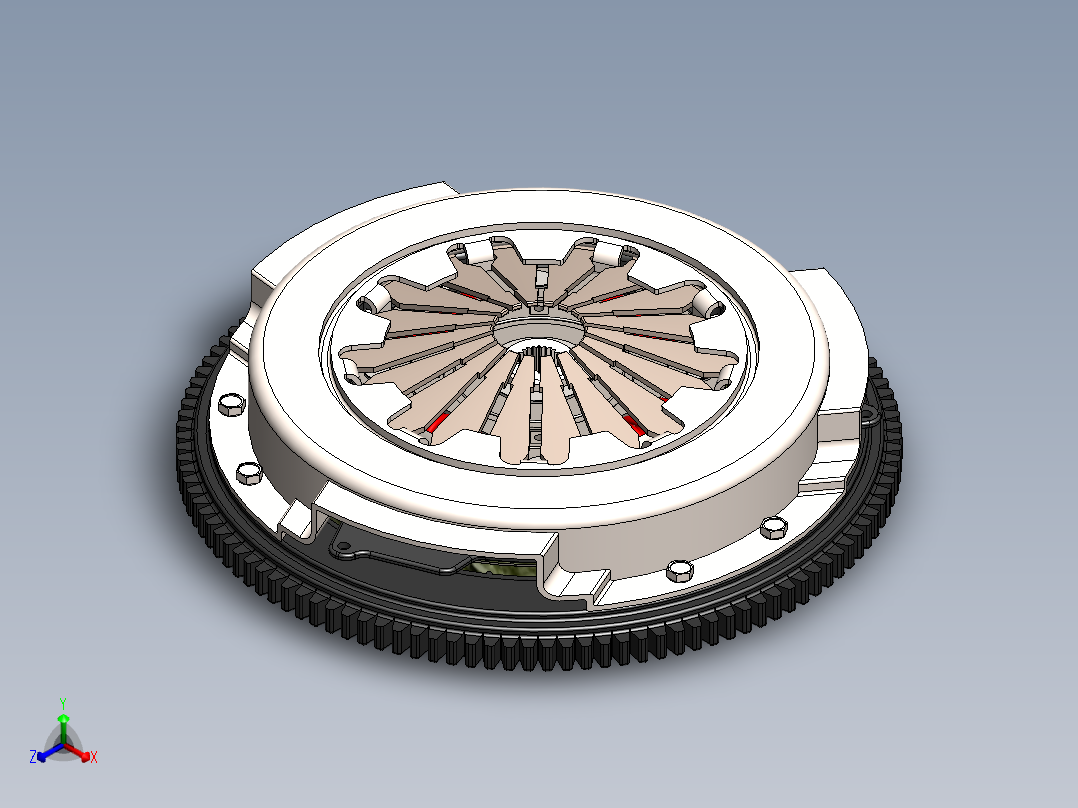 离合器(49)正等轴测图