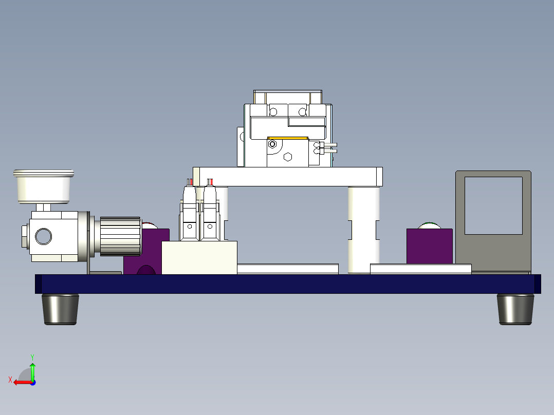 桌面式自动切割治具后视图