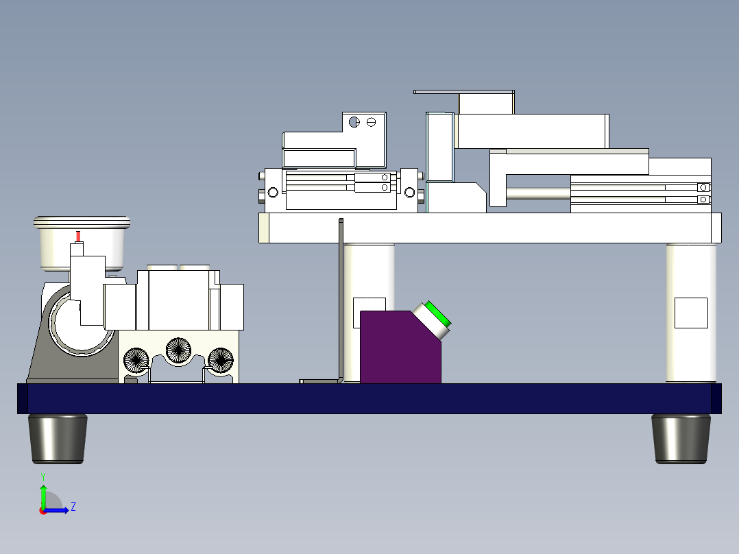 桌面式自动切割治具左视图
