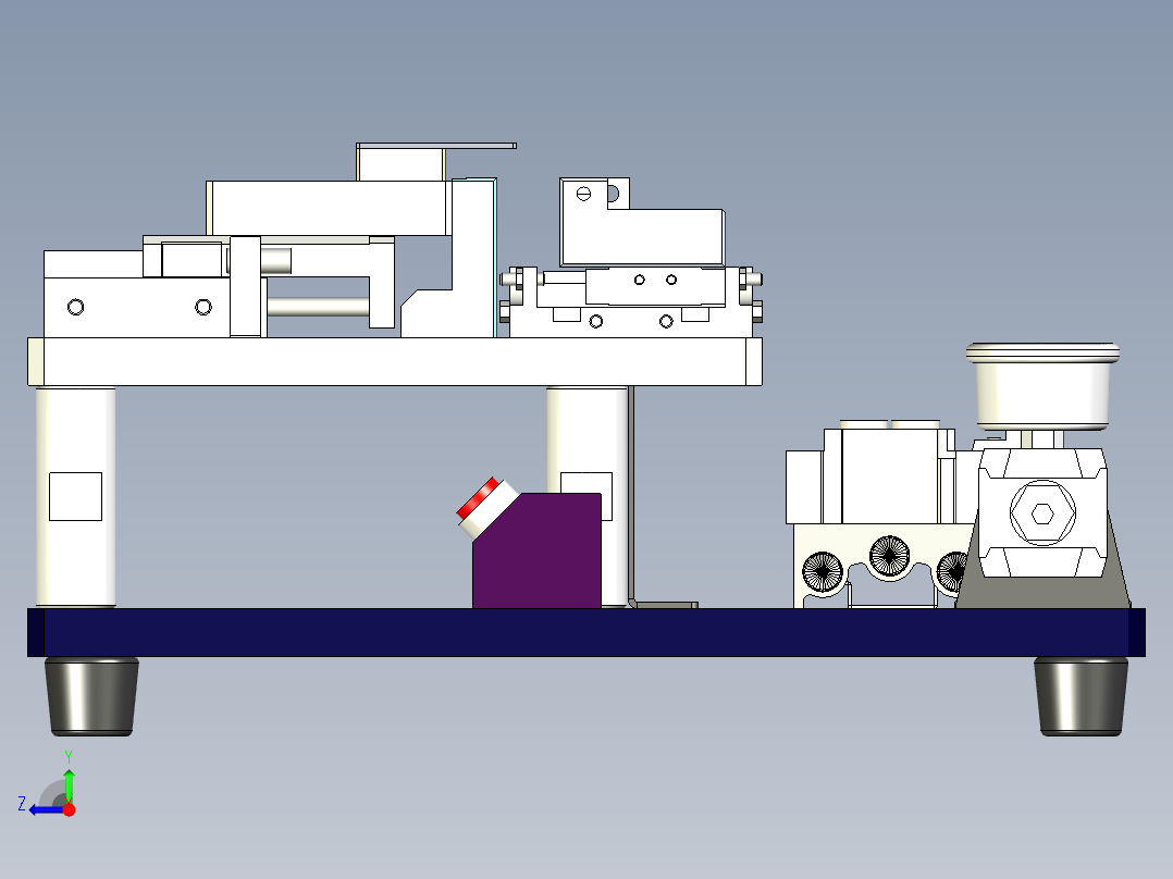 桌面式自动切割治具右视图