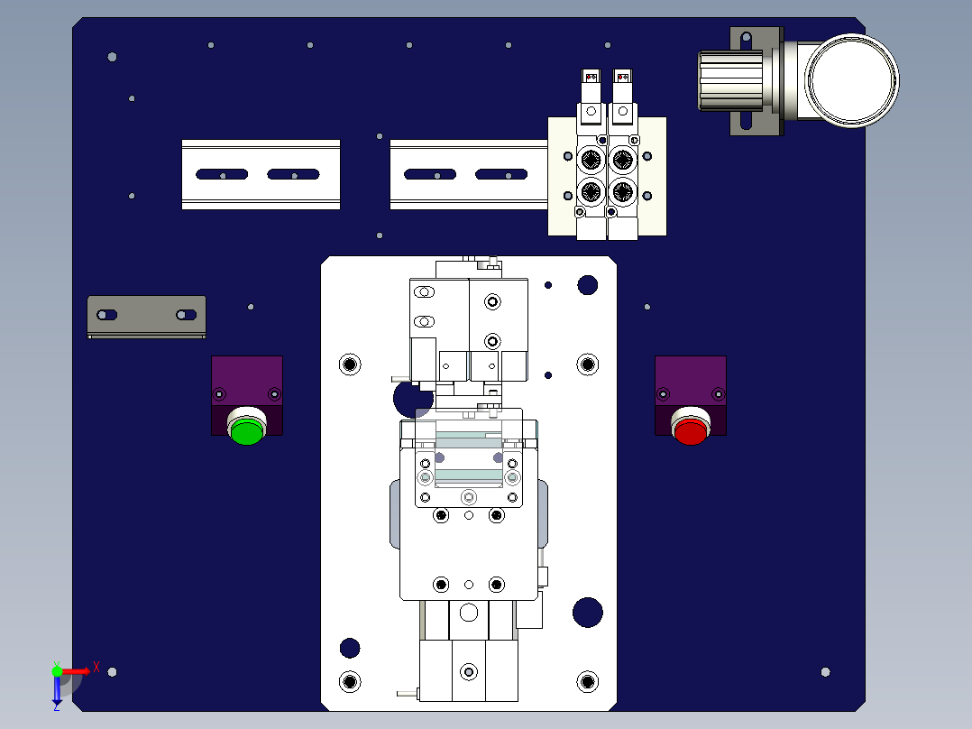 桌面式自动切割治具俯视图