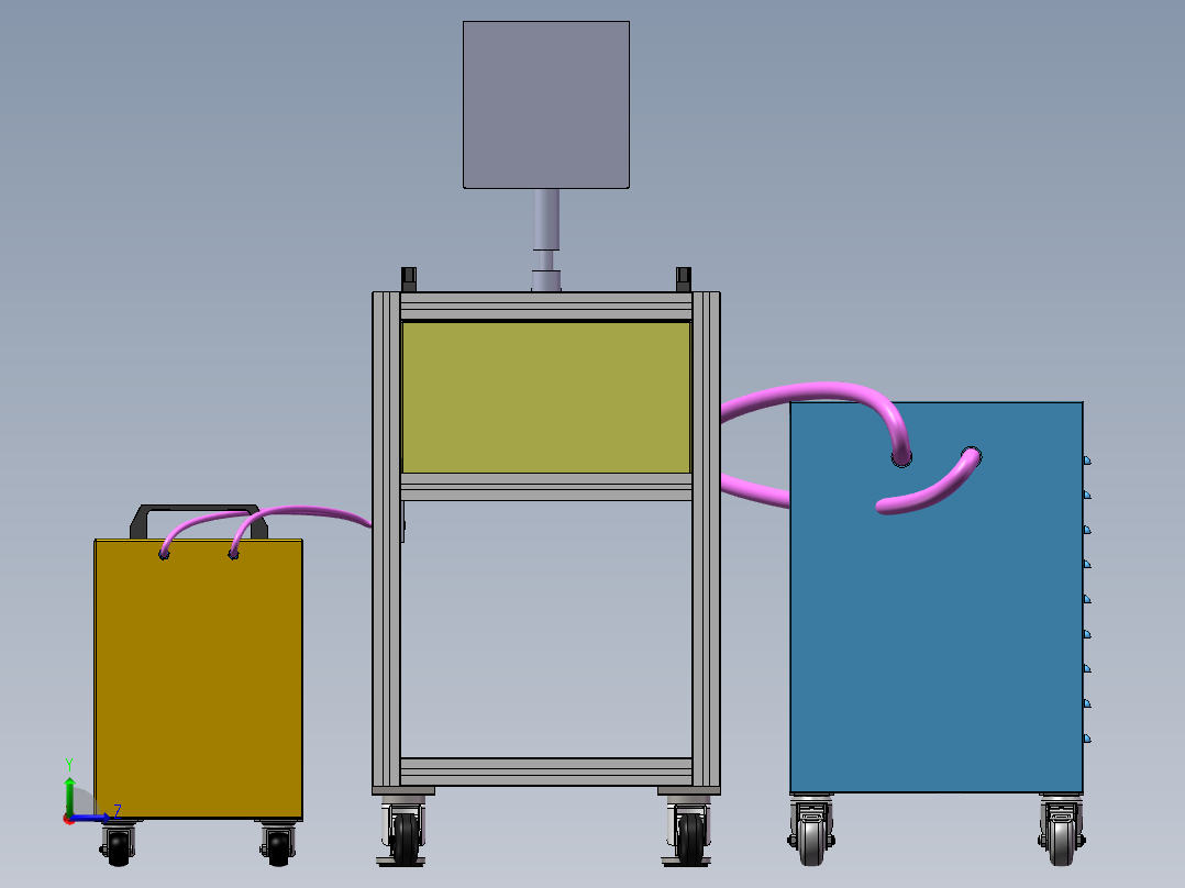 水泵转子充磁机左视图
