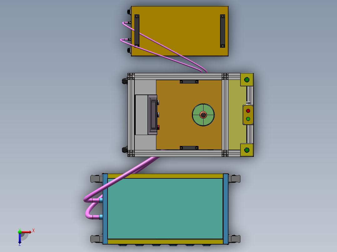 水泵转子充磁机俯视图