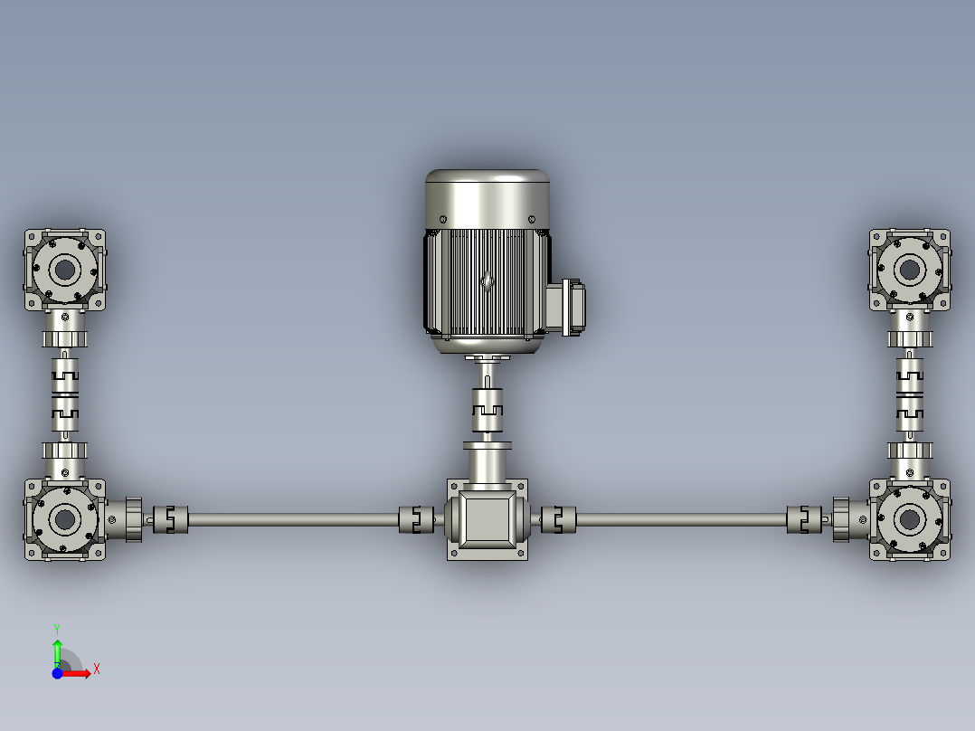 DFL050B-S2-ST500-2200X650(中心距-T7+380V15KW-B3电机-副本前视图
