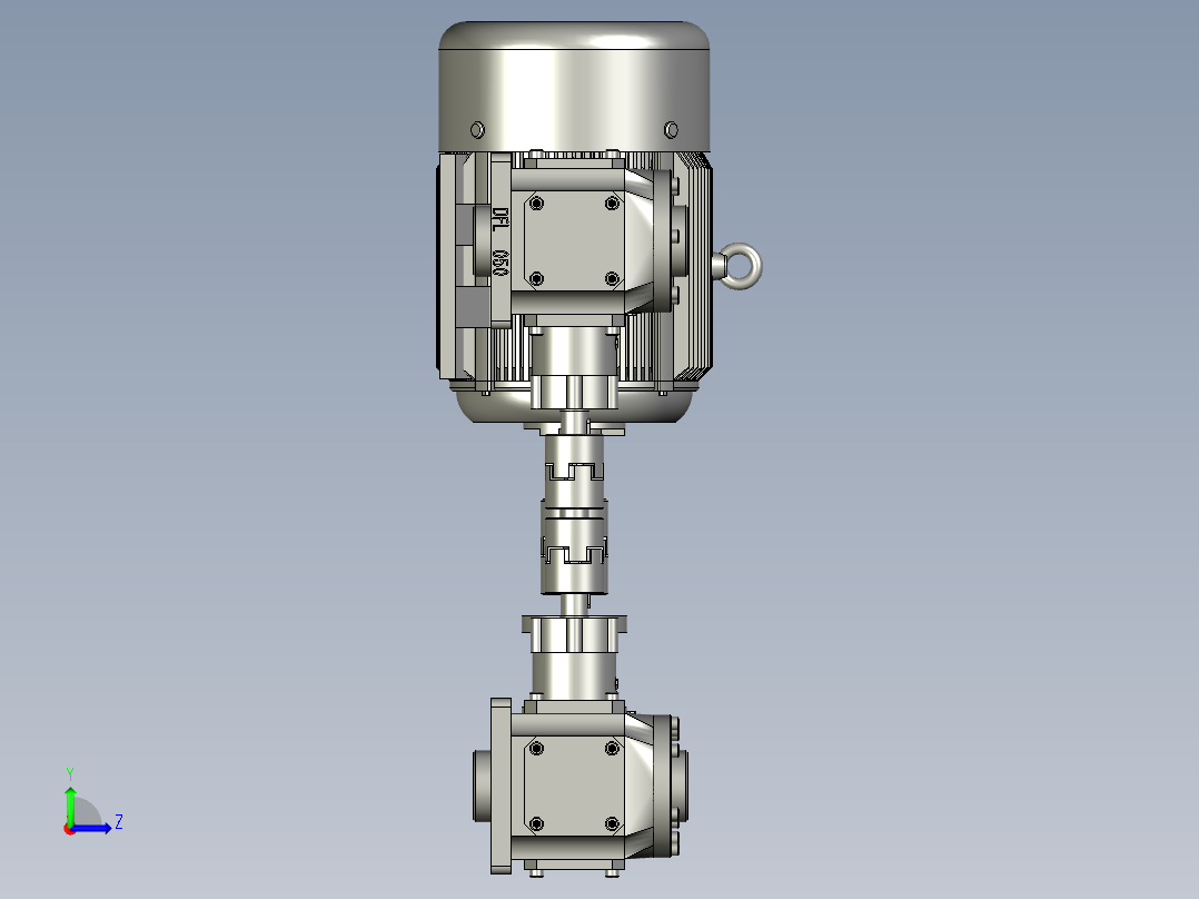 DFL050B-S2-ST500-2200X650(中心距-T7+380V15KW-B3电机-副本左视图