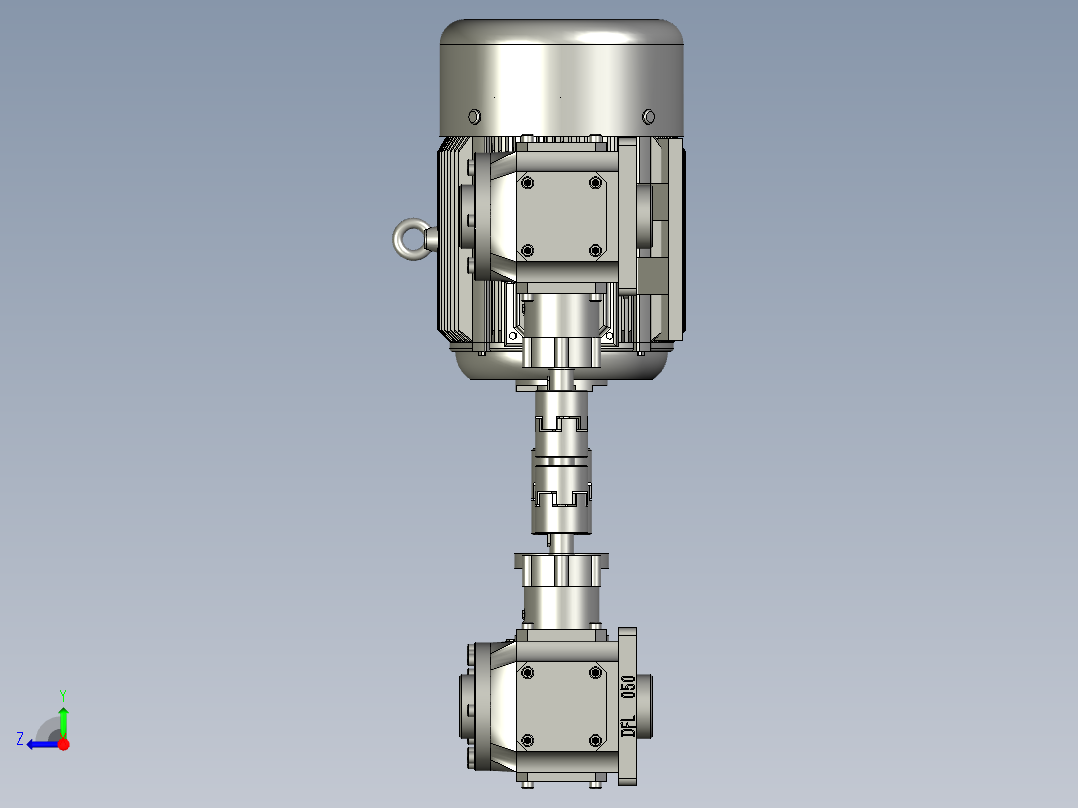 DFL050B-S2-ST500-2200X650(中心距-T7+380V15KW-B3电机-副本右视图