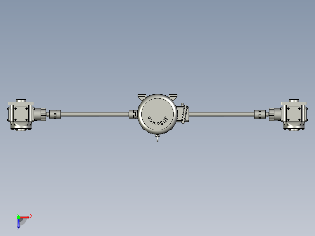 DFL050B-S2-ST500-2200X650(中心距-T7+380V15KW-B3电机-副本俯视图