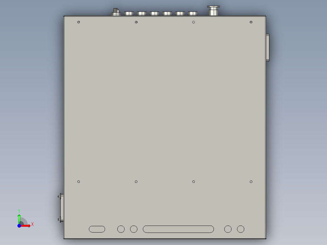 收带机电箱前视图
