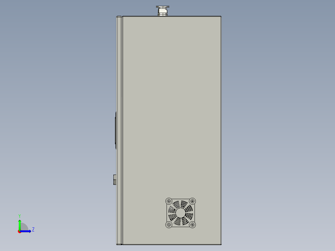 收带机电箱左视图
