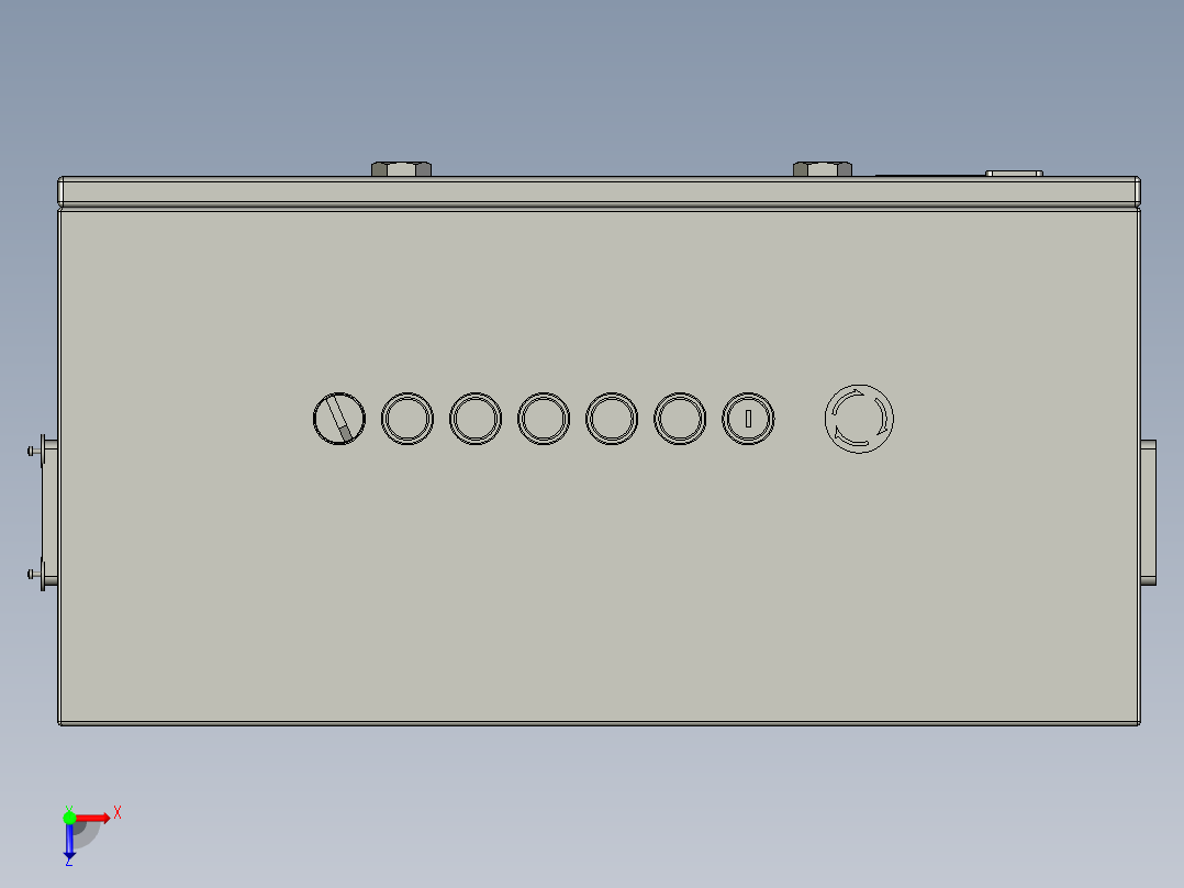 收带机电箱俯视图