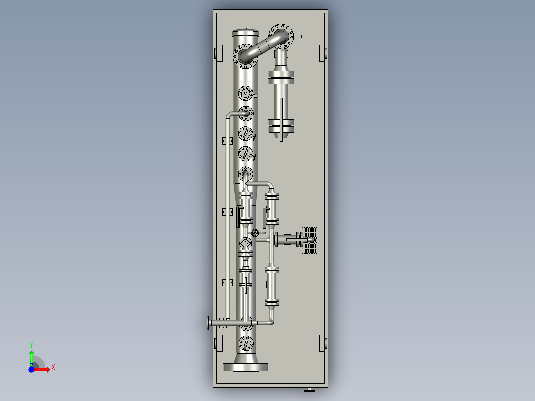 清管器收发装置设计前视图