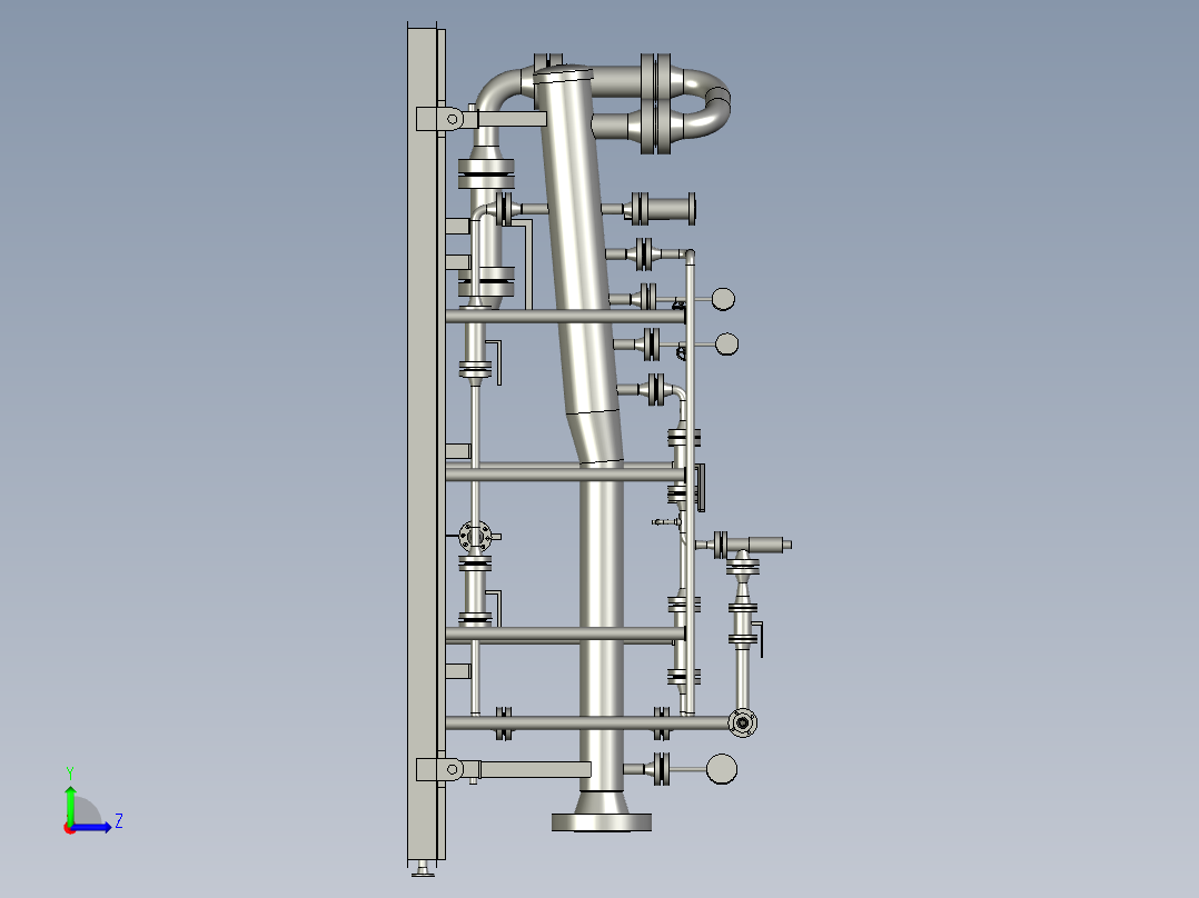 清管器收发装置设计左视图