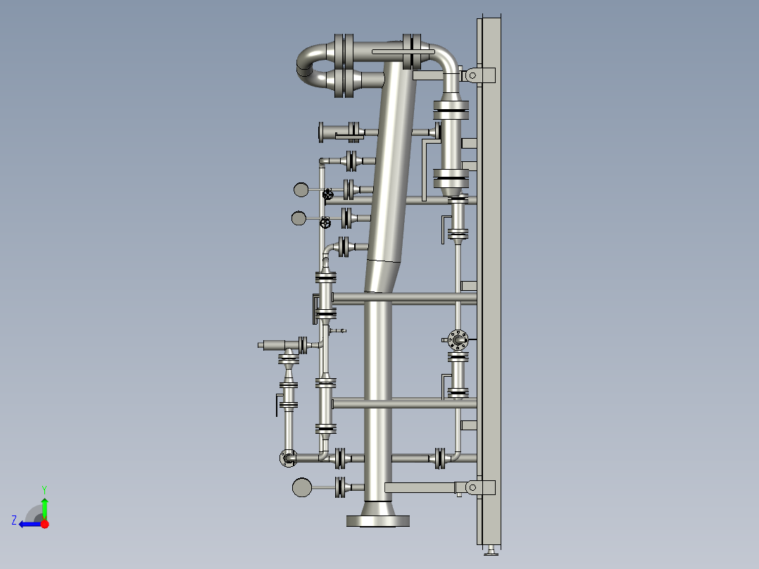 清管器收发装置设计右视图