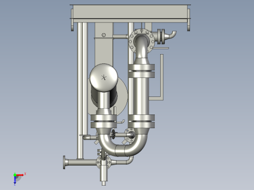 清管器收发装置设计俯视缩略图