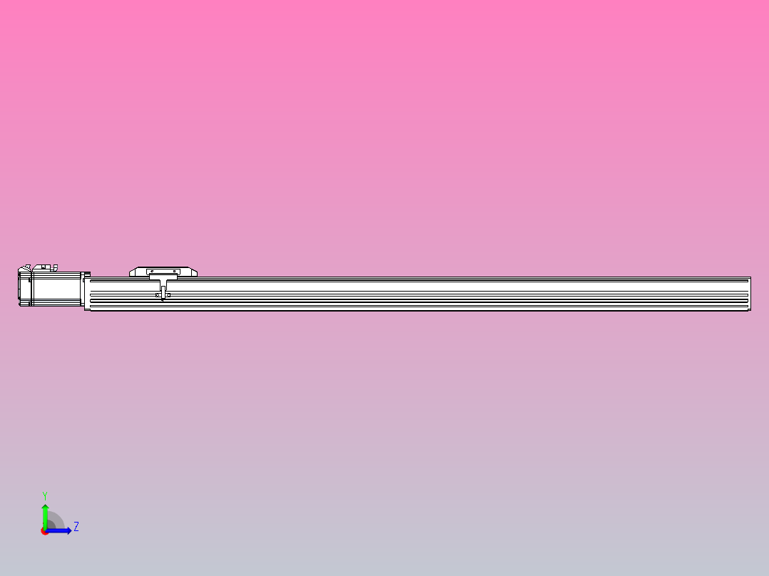 滚珠丝杠直线轴带导轨全封闭TPA-HCR-85D-1610C-L950-M-Y-P20-N3左视图