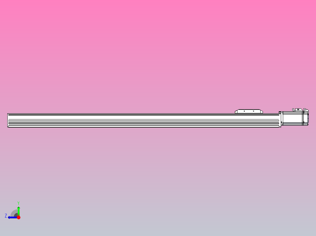 滚珠丝杠直线轴带导轨全封闭TPA-HCR-85D-1610C-L950-M-Y-P20-N3右视图