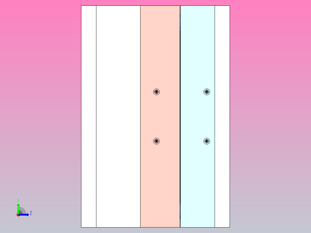 散热器配件（多穴拼模）左视图