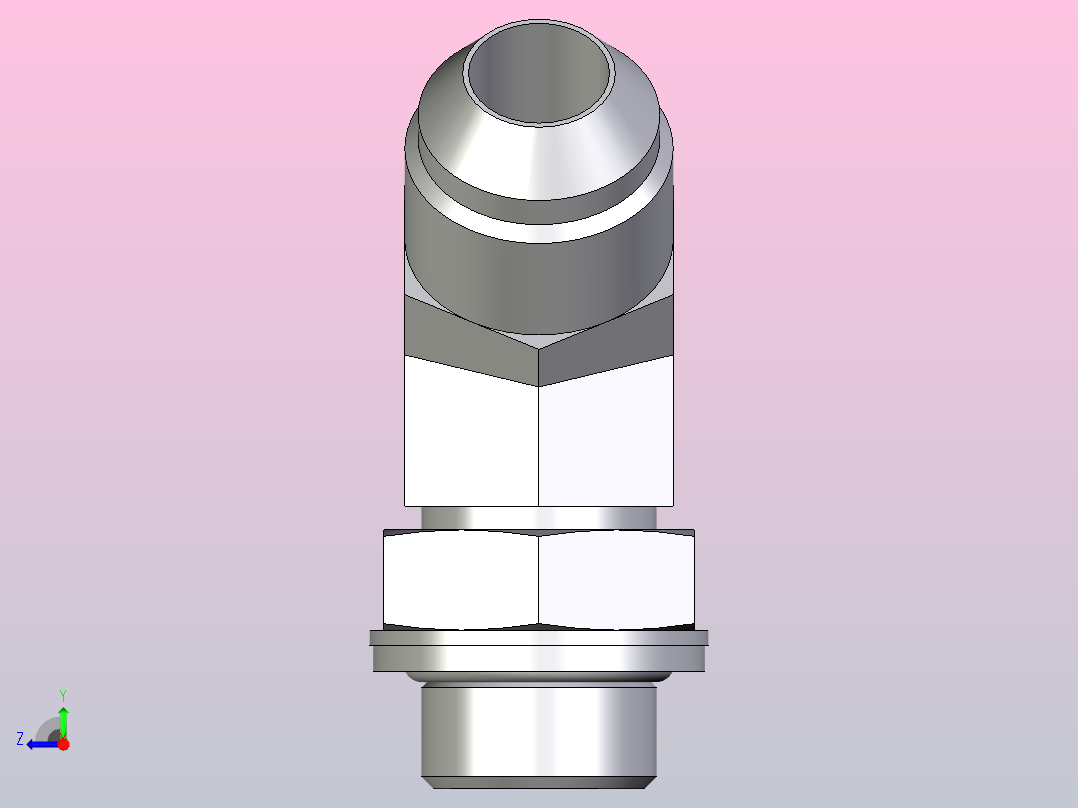 EO硬管接头 45外螺纹螺柱弯头8V4OMXS右视图