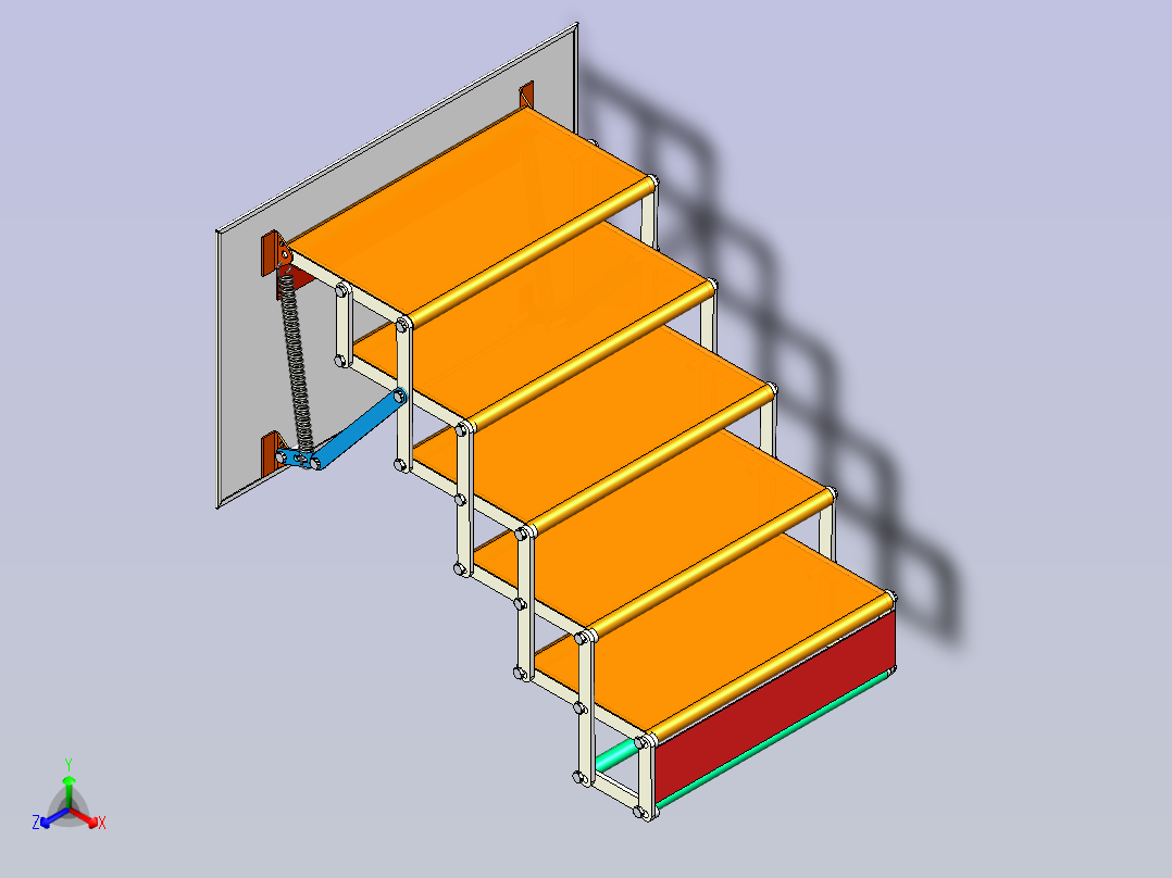 伸缩楼梯主视图