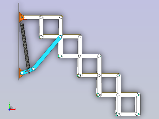 伸缩楼梯前视缩略图