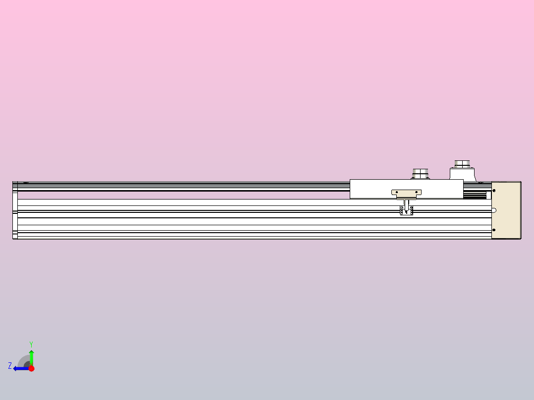 日规模组半封闭丝杆TPA-HNR-220D-3210C-L600-MR-C-P1K-N3右视图