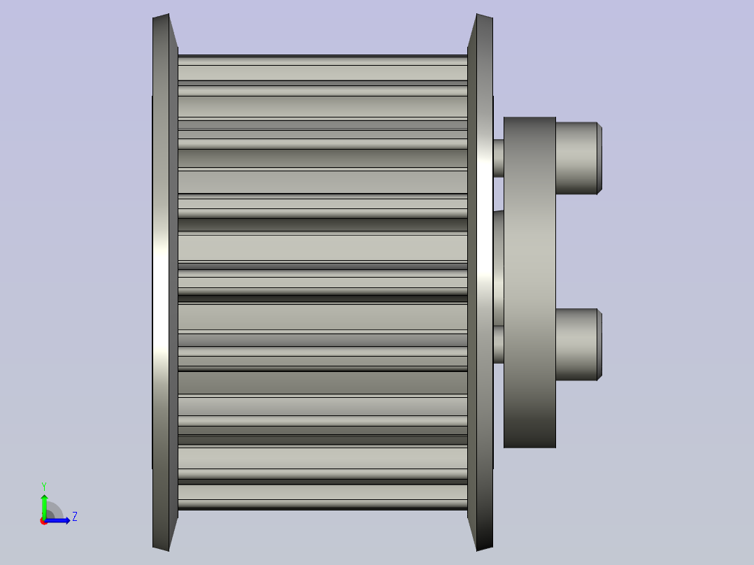 ECF12-S8M250-18-E-d12同步带轮左视图
