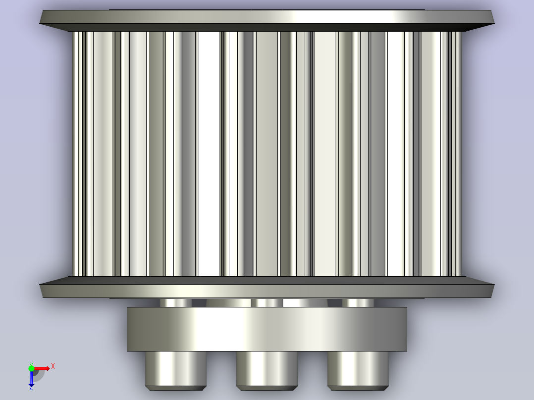 ECF12-S8M250-18-E-d12同步带轮俯视图