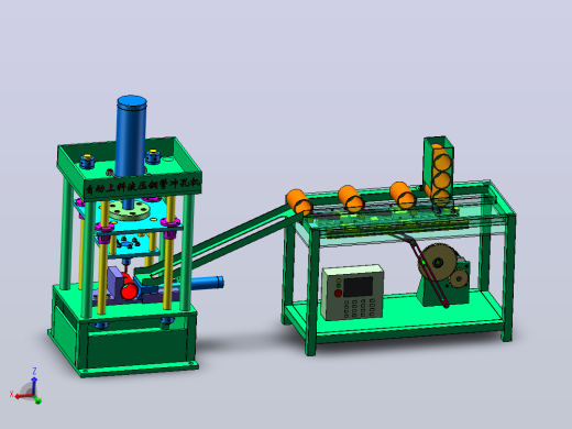 自动上料液压钢管冲孔机（SW+CAD+说明书）