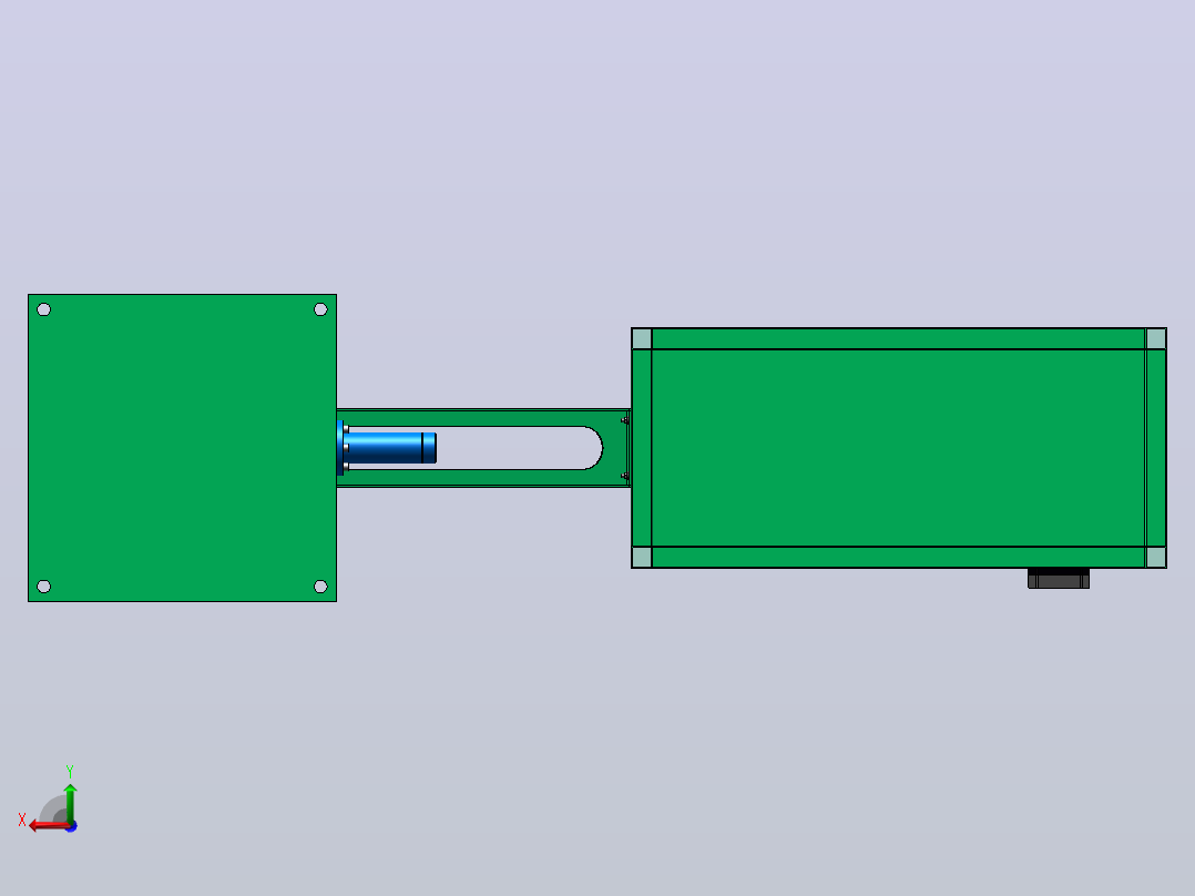 自动上料液压钢管冲孔机（SW+CAD+说明书）后视图