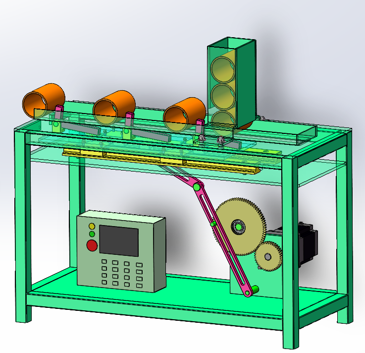 自动上料液压钢管冲孔机（SW+CAD+说明书）