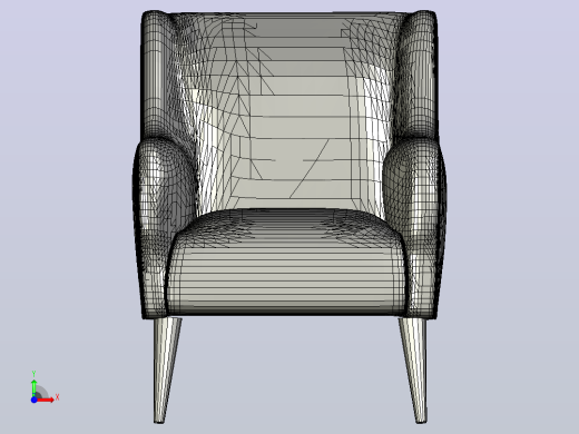 扶手椅前视缩略图