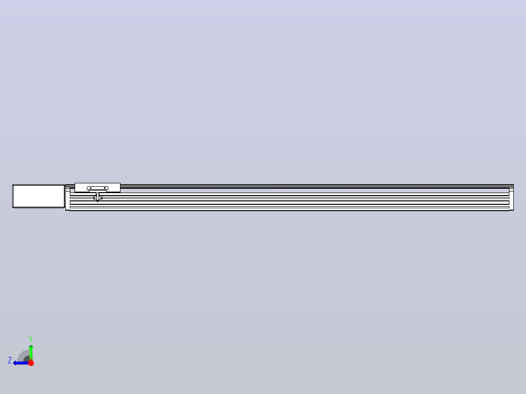皮带直线轴半封闭可选导轨TPA-HNB-140D-120-L1050-MR-Y-P40-N3右视图