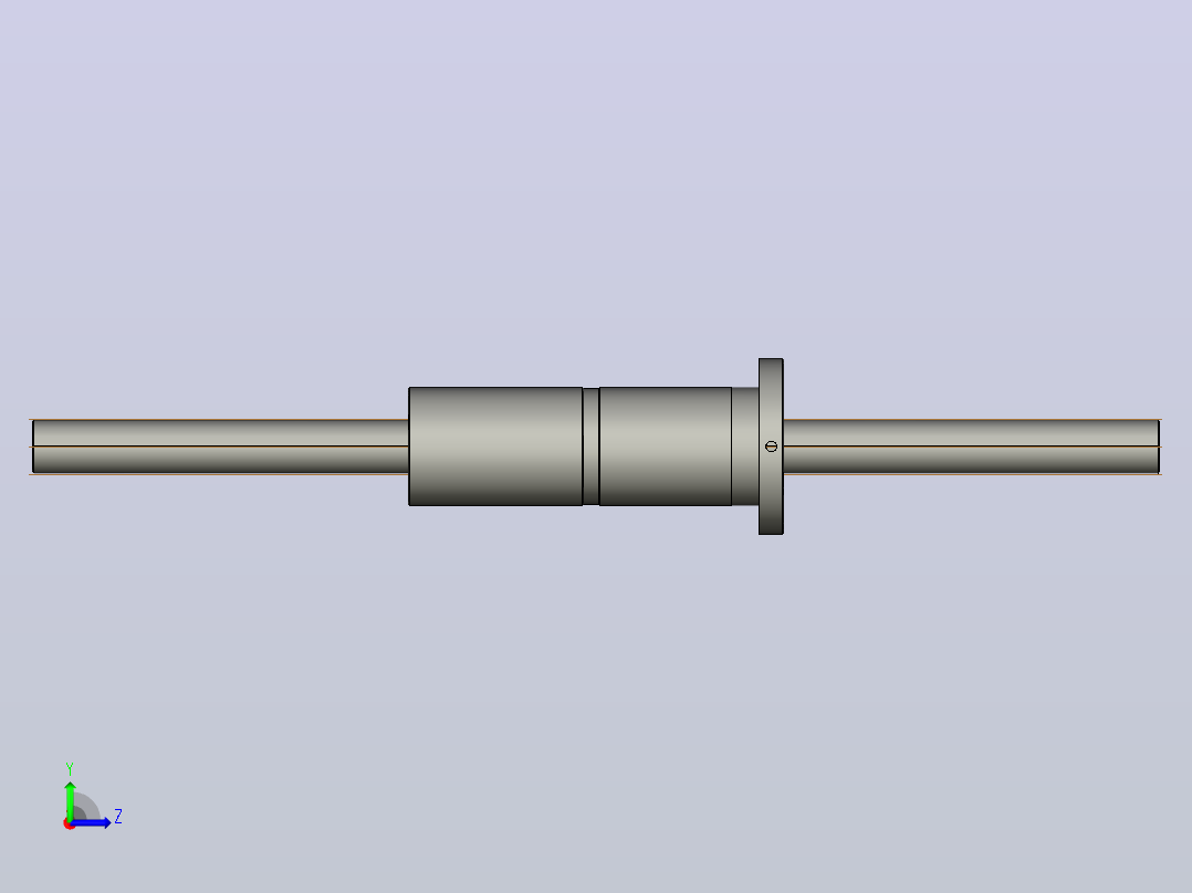 CMFZD4016-5滚珠丝杆3D模型左视图