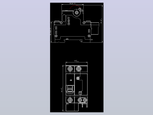 NXBLE-32 1P&amp;N剩余电流动作断路器外形安装尺寸图202405
