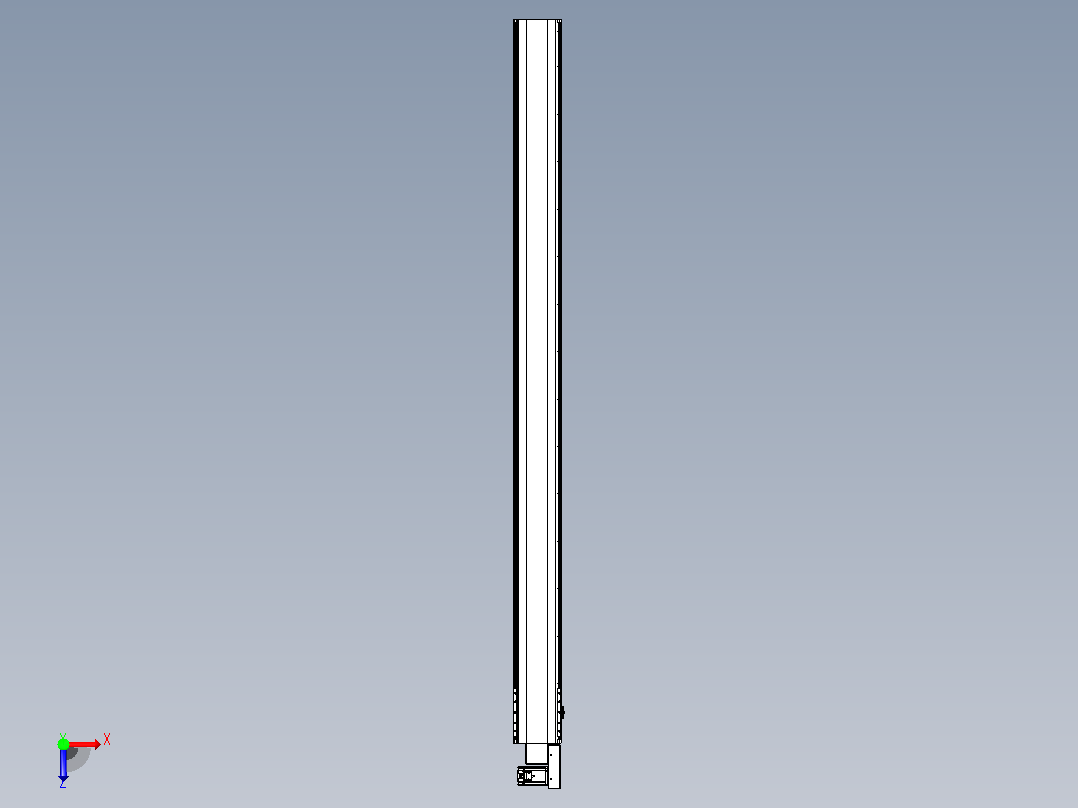 皮带直线轴半封闭可选导轨TPA-HNB-202D-140-L2700-MR-Y-P75-N3俯视图
