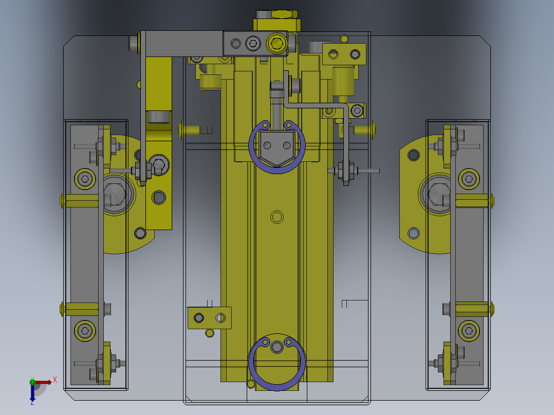 半自动扣环排出机俯视图
