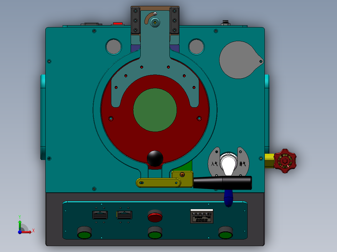 水压测试仪治具前视图