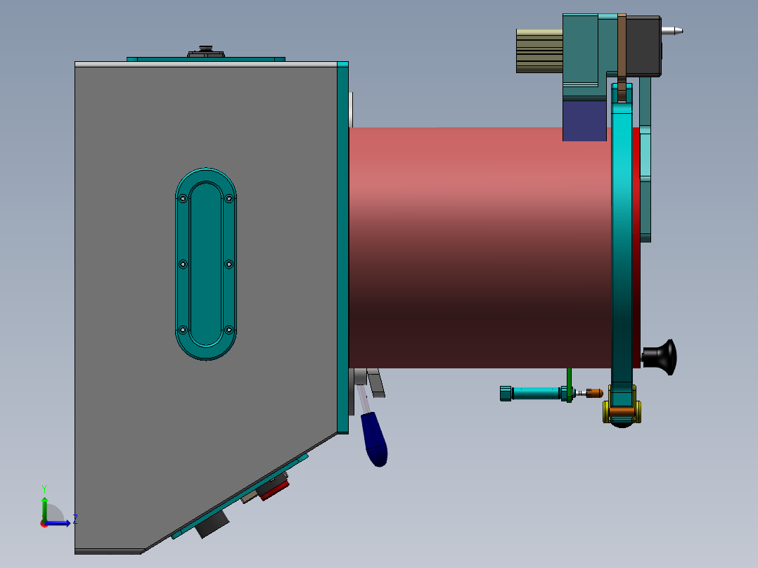 水压测试仪治具左视图