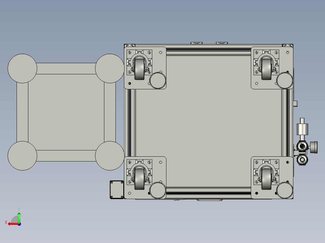 CCD检孔径设备后视图