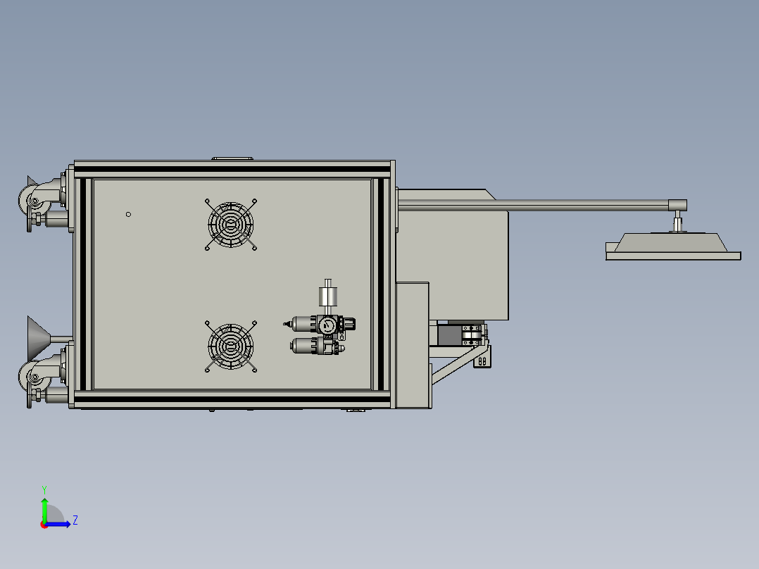 CCD检孔径设备左视图
