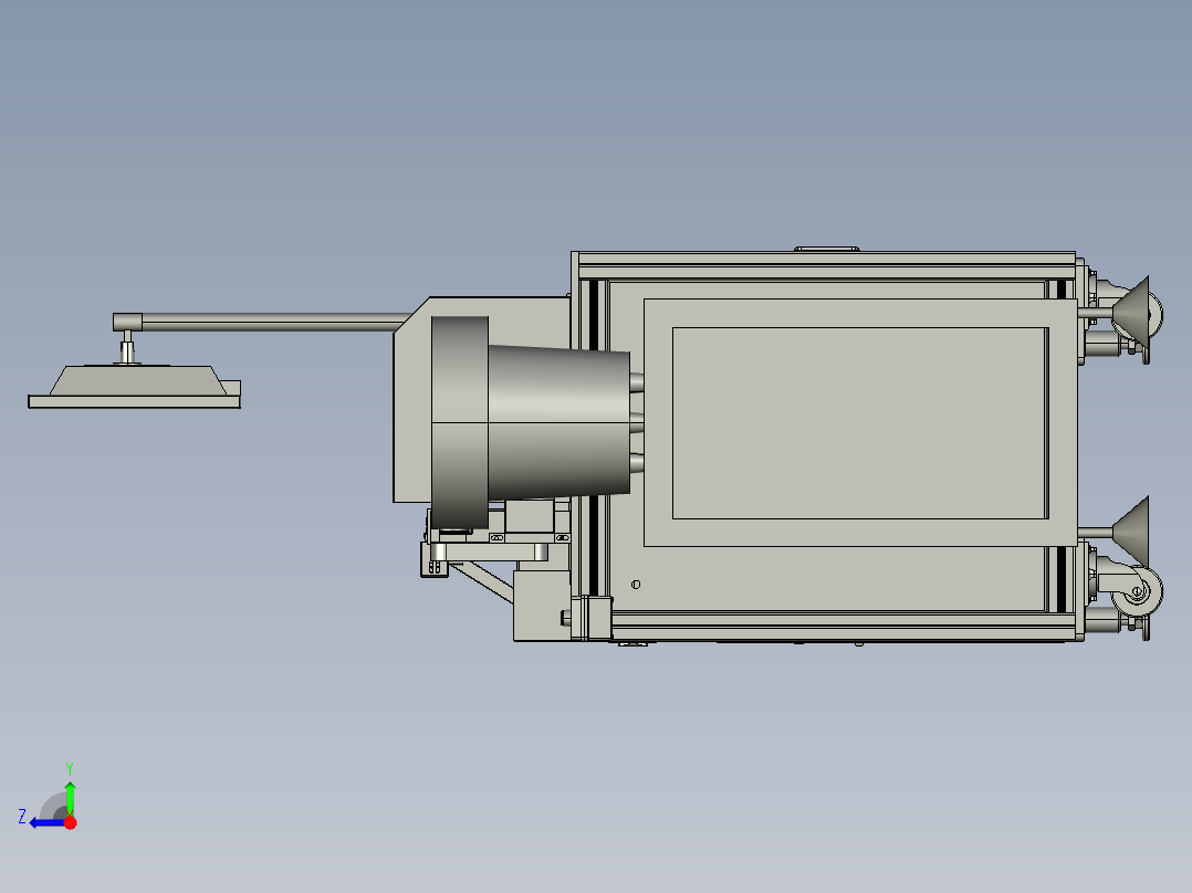 CCD检孔径设备右视图