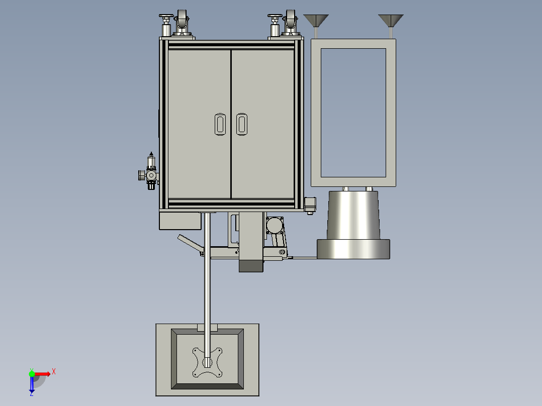 CCD检孔径设备俯视图