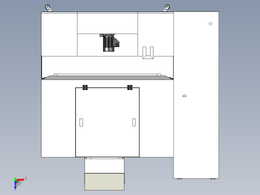双头精雕机双头总装俯视缩略图