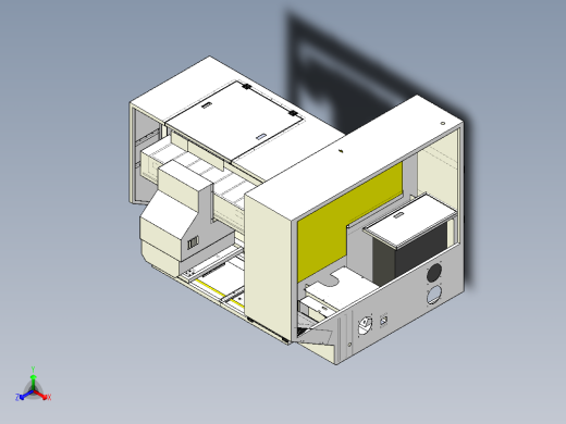 双头精雕机双头总装正等轴测缩略图