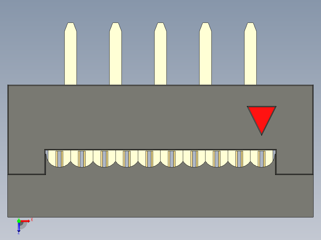 FDC-10 ( DS1018-2.54-10 )俯视图