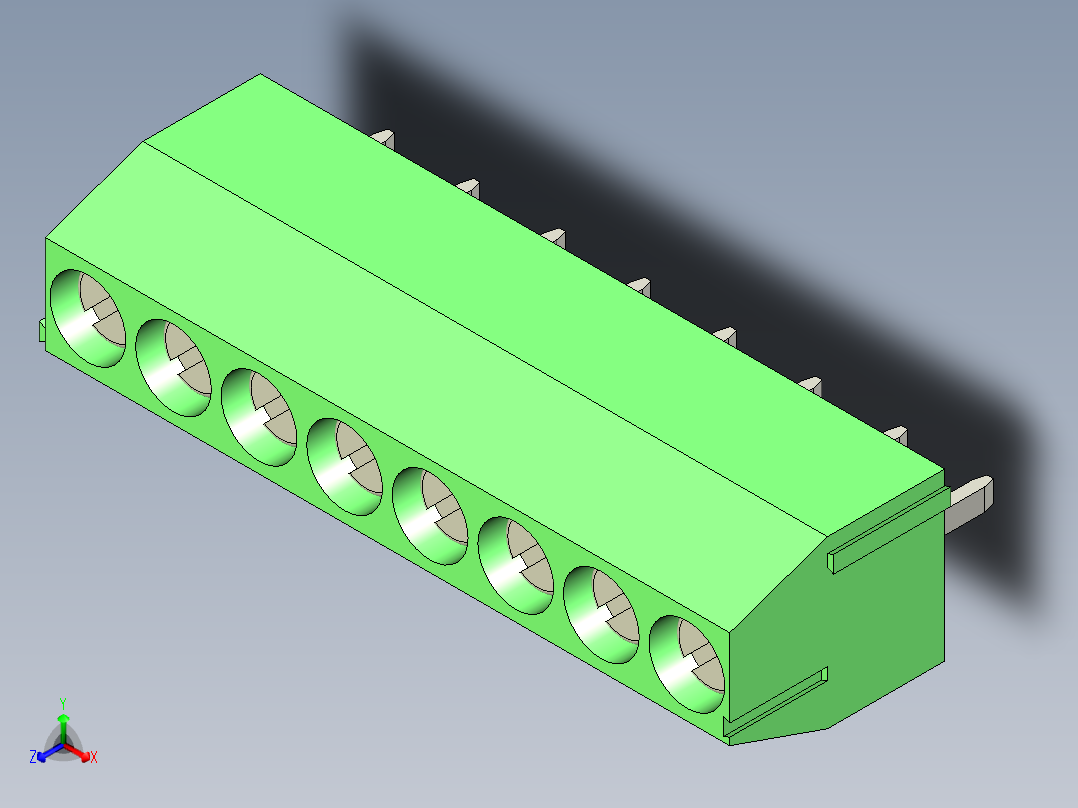 PCB_Terminal_Block_8-P3.5正等轴测图