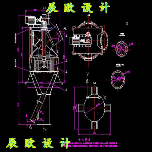 动态选粉机（全套CAD图纸）C51 机械设计CAD图纸DWG图纸2D图纸缩略图