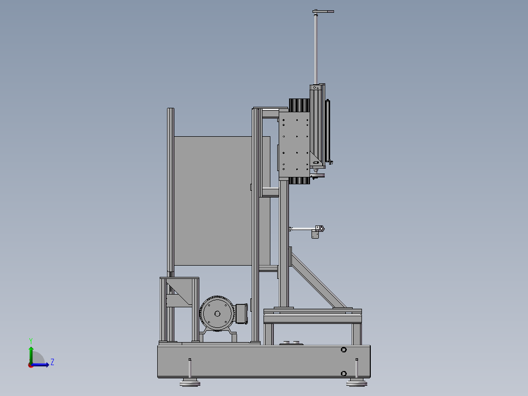 587组装定位CNC设备左视图