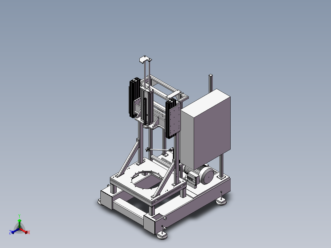 587组装定位CNC设备正等轴测图