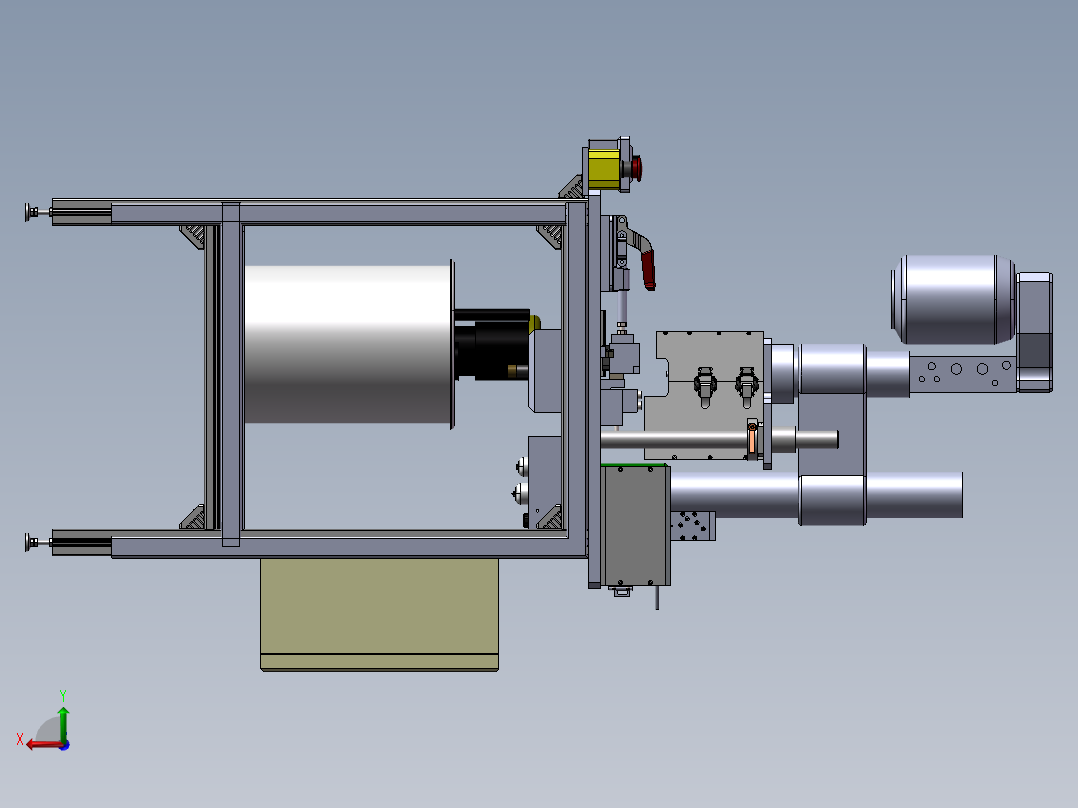 一套钻床后视图